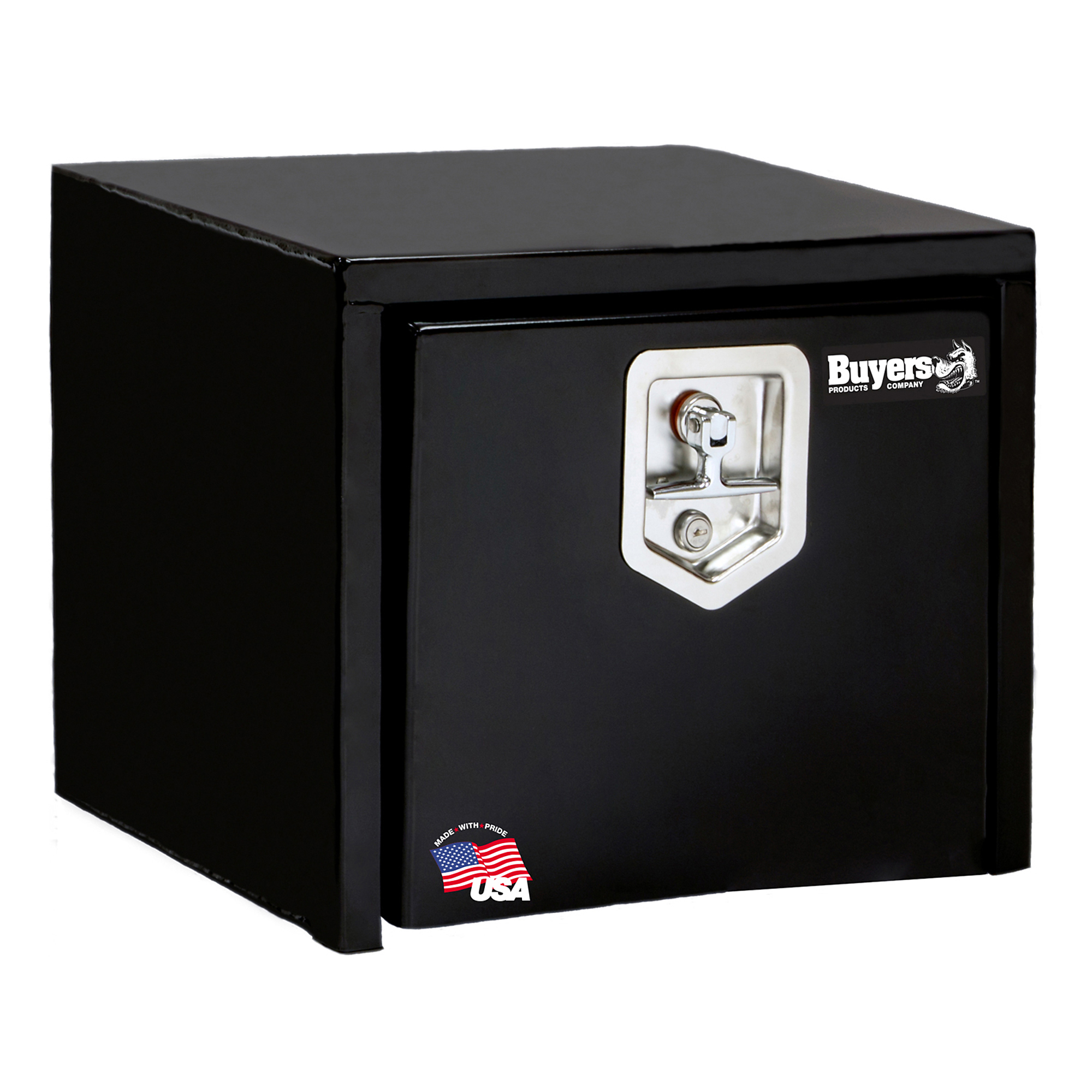 Buyers Products, 18x12x14in. Steel Underbody Truck Tool Job Storage Box, Width 18 in, Material Steel, Color Finish Glossy Black, Model# 1703349